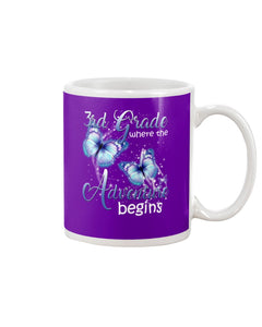 3Rd Grade Where The Adventure Begins Gift For Students Custom Design Mug