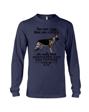Load image into Gallery viewer, A Girl Who Really Had Tattoos And Loved German Shepherd For Dog Lovers Unisex Long Sleeve
