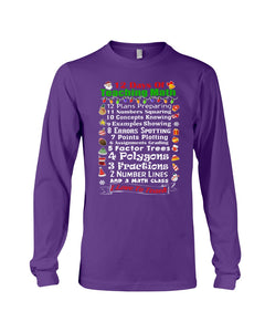 12 Days Of Teaching Math I Love To Teach Unisex Long Sleeve