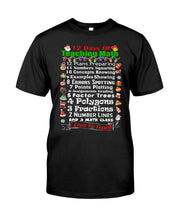 Load image into Gallery viewer, 12 Days Of Teaching Math I Love To Teach Guys Tee
