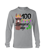 Load image into Gallery viewer, 100 Llamagical Day Cute Cartoon Unisex Long Sleeve
